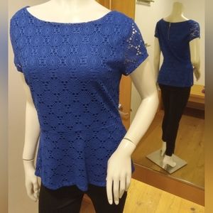 Banana Republic allover lace peplum top, 8P